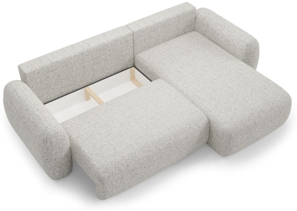Ecksofa Schlafsofa Sofa GASTON in Stoff Puente Beige Ottomane Rechts Bild 4