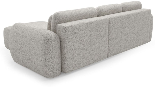 Ecksofa Schlafsofa Sofa GASTON in Stoff Puente Beige Ottomane Rechts Bild 3