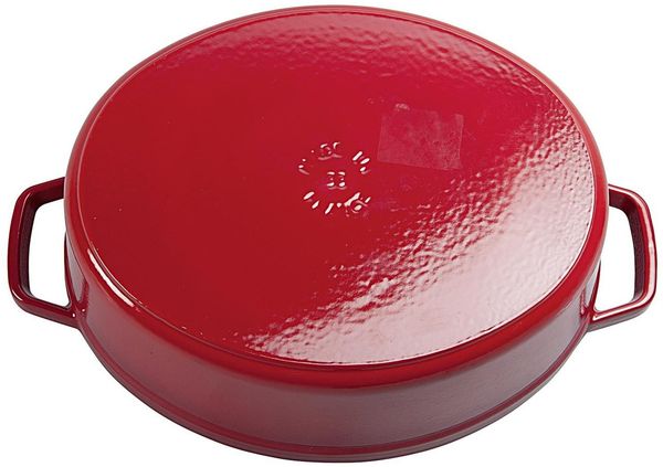 STAUB Cocotte Schmortopf oval new Classic Gusseisen 6,7 Liter 33cm kirschrot Bild 3