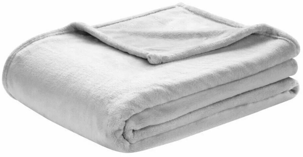 Premium Kuscheldecke Cashmere Touch » Wohndecke 150 x 200 cm » weiche Tagesdecke 450 g/m² - Hellgrau