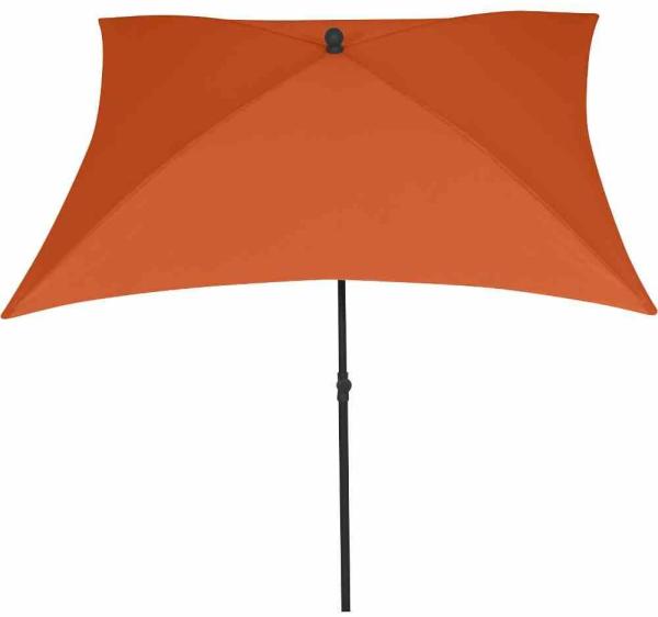 SIENA GARDEN City Mittelstockschirm anthrazit/terracotta 180x180cm Gestell Stahl anthrazit, Bezug 100% Polyester, 160g/m² terracotta, Lichtschutzfaktor UPF 50+