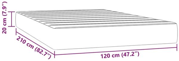 vidaXL Taschenfederkernmatratze Mittel Dunkelblau 120x210x20 cm Samt 4016580 Bild 7
