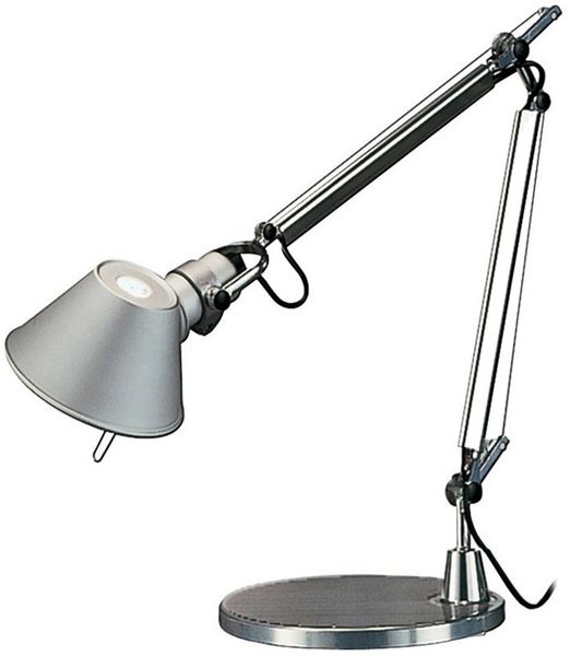 Artemide- Tolomeo Tavolo Micro Tischlampe. Hochwertige Tischleuchte aus poliertem Aluminium mit Tischfuß ø17cm. Made in Italy