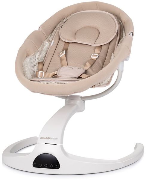 Chipolino Babywippe E-Sway Fernbedienung Musik Bluetooth Plüschtiere Timer Gurt beige Bild 2
