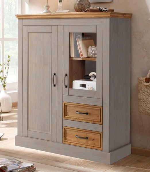Home affaire Highboard Selma, Vitrine, Breite 100 cm