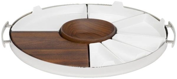 Christofle Tablett Rund 40 cm Mood PARTY Edelstahl