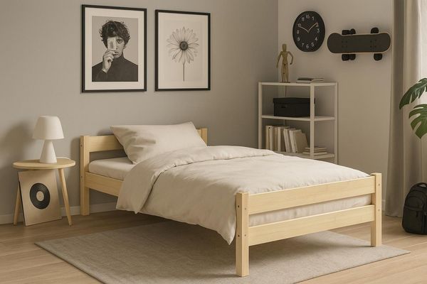 Raumhirsch Furniture Kinderbett 80x160, 80x180, 90x180, 80x200, 90x200 cm - Komplettset (mit Matratze, Einzelbett für Kinder von 2 - 18 Jahren), verschiedene Farben & Designs