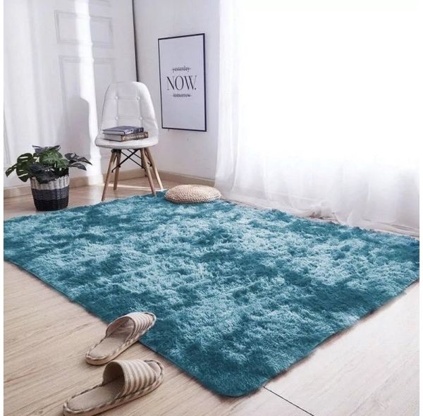 Strado Teppich Ombre Shaggy 200x200 Ombre Navy (Dunkelblau) universell