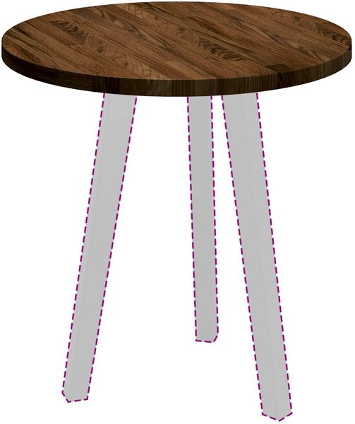 vidaXL Tischplatte Hellbraun Ø 50 x 2,5 cm Massivholz Eiche 42016001 Bild 3