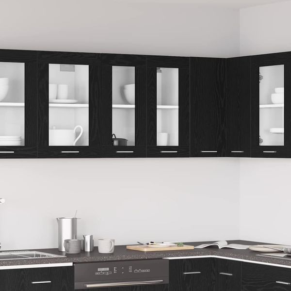 vidaXL Hängeschrank Schwarz Eichen-Optik 60 x 31 x 60 cm Holzwerkstoff 863152