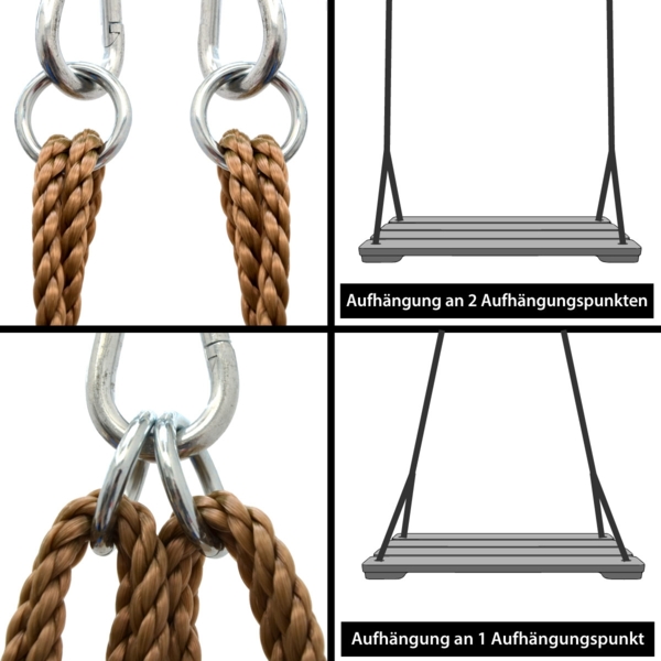 Kinder Brettschaukel 38 x 20 cm Holz Kinderschaukel Schaukelsitz Schaukelbrett Bild 8