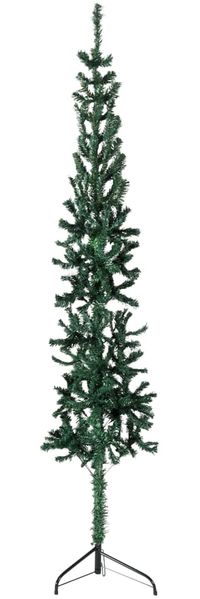 vidaXL Künstlicher Halb-Weihnachtsbaum mit Ständer Schlank Grün 180 cm 344601 Bild 3