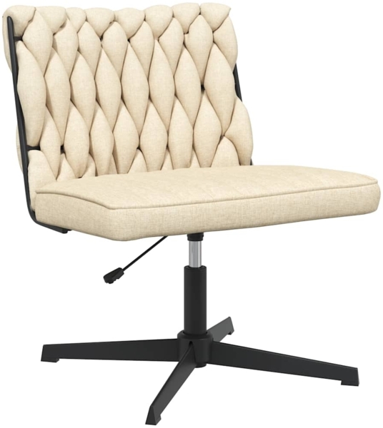 vidaXL Bürostuhl Drehbar Creme Stoff 4105403