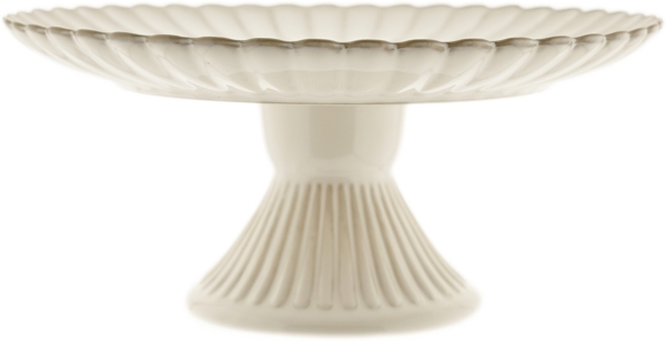 Bloomy Servierplatte ø27 cm, mit Fuß & floraler Struktur - elegant & vielseitig