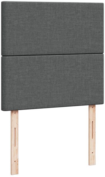 vidaXL Boxspringbett mit Matratze Dunkelgrau 90x190 cm Stoff 3293429 Bild 9