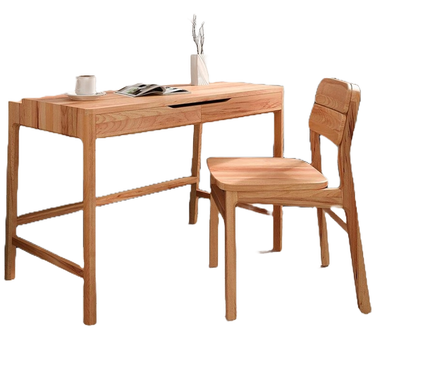 Schminktisch Swig aus Kernbuche massiv geölt 110x57 cm mit 2 Schubladen