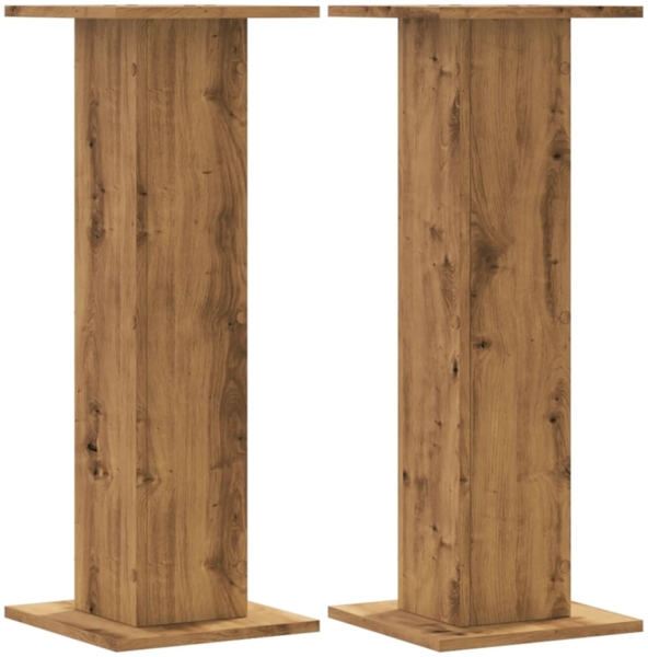 vidaXL Pflanzenständer 2 Stk. Artisan-Eiche 30x30x80 cm Holzwerkstoff 3307872
