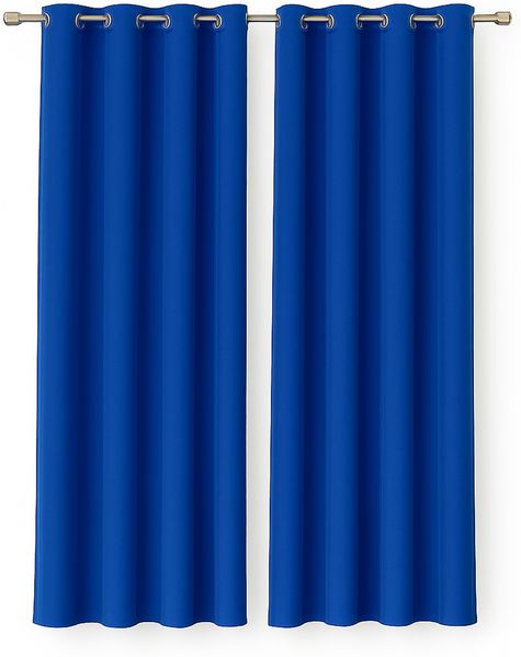 Gardine mit Ösen *** x *** cm ( Breite x Länge ) in ***, blickdichter Vorhang, Ösenvorhang in vielen Variationen 140x245 cm Blau