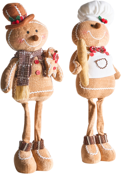Weihnachtsdekoration 2er Set EIKEREN Lebkuchenmann 55 cm Braun