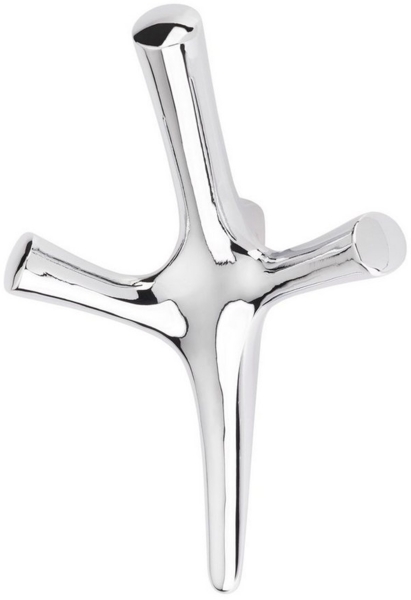 SO-TECH® Kleiderhaken Garderobenhaken TRICORNO 15,7 x 10,6 cm, (1-St), Chrom poliert inklusive Befestigungsschrauben und Dübel