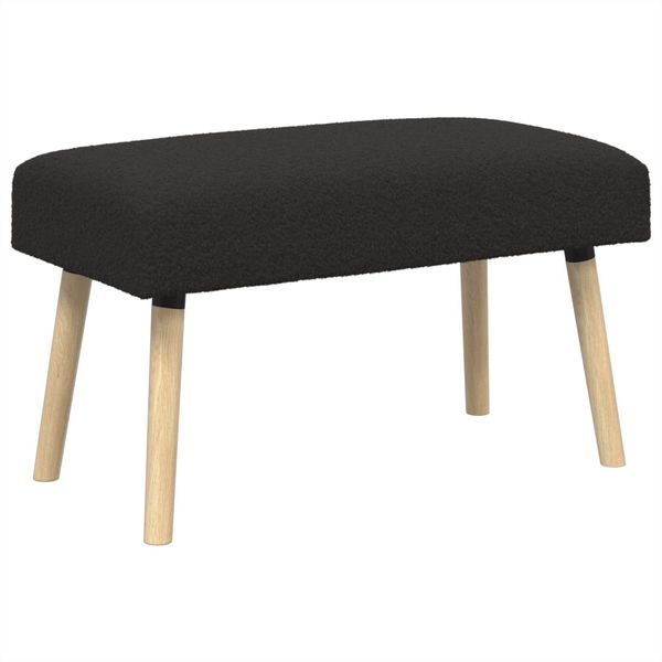 vidaXL Bank Uni Schwarz 80 x 40 x 46 cm Bouclé 42038409