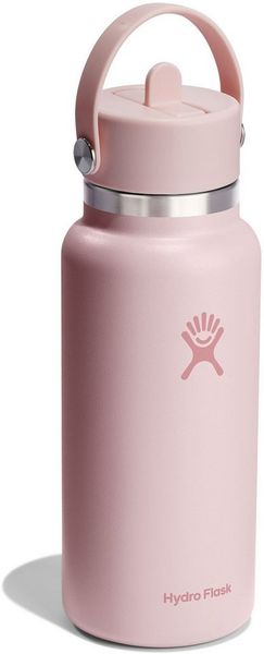 HYDRO FLASK - Wide Mouth Trinkflasche 946ml (32 oz) mit Strohdeckel - Vakuumisolierte, Wiederverwendbare Flasche aus Edelstahl - Auslaufsicherer Deckel - Trillium