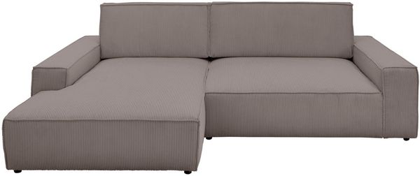 Home affaire Ecksofa NEU: SHERWOOD XXL 284, Big-Sofa L-Form, tiefe Sitzfläche 95 cm, Cord, Recamiere rechts/links, als Schlafsofa stellbar, Cord u. Leinenoptik