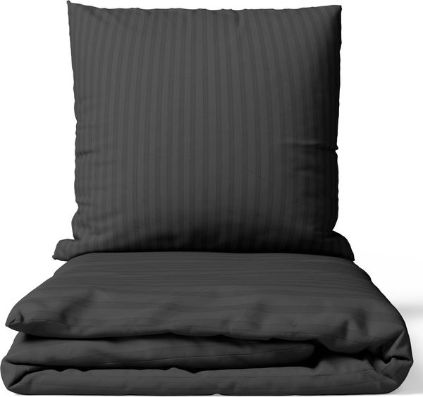 Leonado Vicenti Bettwäsche Luxuriöses Satin Set Damast, Satin, 2 teilig, elegantes Streifen Design, 100% Baumwolle, mit Reißverschluss