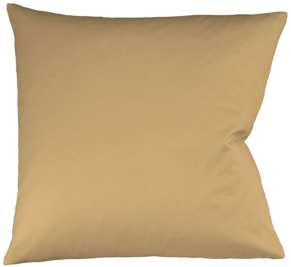 Fleuresse Mako-Satin Kissenbezug Bezug 80x80 cm uni mit RV 4033 sand