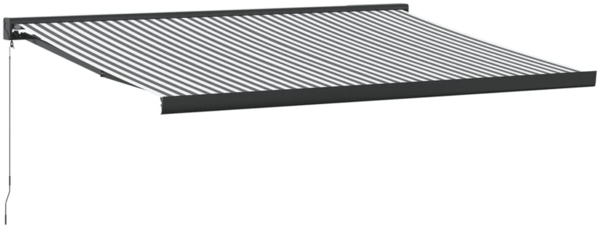 vidaXL Markise Einziehbar Anthrazit und Weiß 4x3 m Stoff und Aluminium 3216130