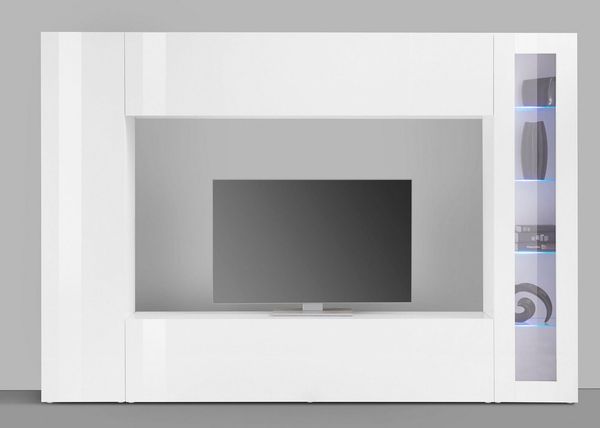 INOSIGN Wohnwand Maruska, (Set, 4-St), Front/ Korpus weiß Hochglanz