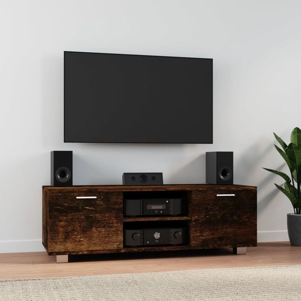 vidaXL TV-Schrank Räuchereiche 120x40,5x35 cm Holzwerkstoff 342619