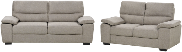 Sofa Set hellbraun 5-Sitzer VOGAR