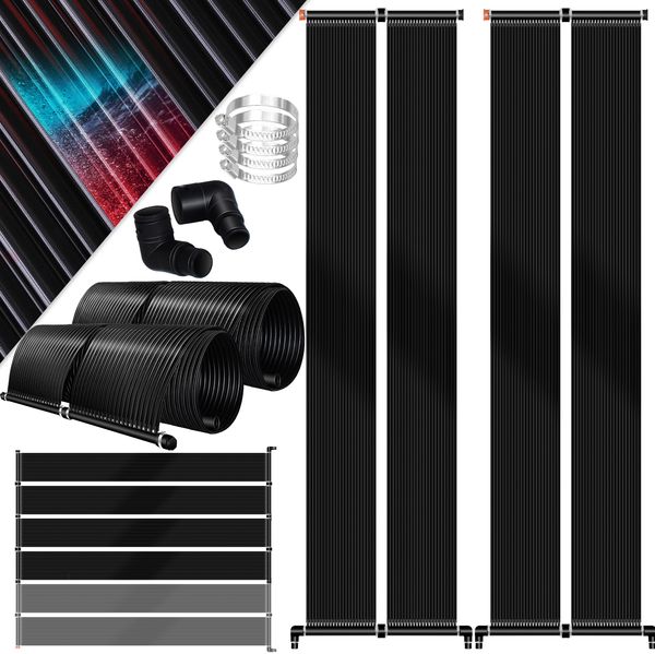 KESSER® Solarkollektor Poolheizung cm, Warmwasser Heizung Solarheizung für Pools l Beliebig erweiterbar l UV-beständiger Kunststoff 600 x 140 cm