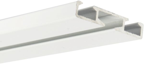 Aluminium Vorhangschiene "Weiß -1/2 Lauf" - 90cm