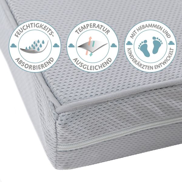 roba Babybettmatratze 'safe asleep®' 60 x 120 x 9 cm - AIR BALANCE PREMIUMMESH - optimales Schlafklima Bild 7