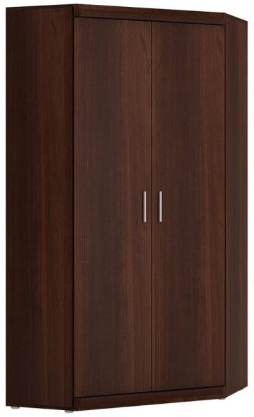 Lomadox Eckschrank IMPERIA-129 Schrank Garderobenschrank Eckschrank Nussbaum Wohnzimmer Flur braun