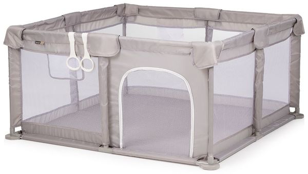 Chipolino Laufstall Fiesta 120 x 120 cm atmungsaktiv Eingang Aufbewahrungstasche beige