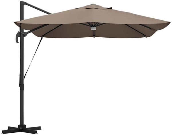 Sonnenschirm, Terrassenschirm Taupe 351 x 250 x 253 cm Polyester und Aluminium Bild 7