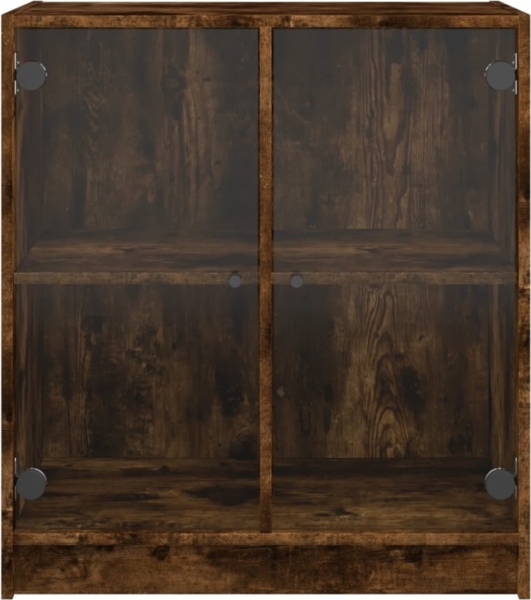 vidaXL Beistellschrank mit Glastüren Räuchereiche 68x37x75,5 cm 836424 Bild 10