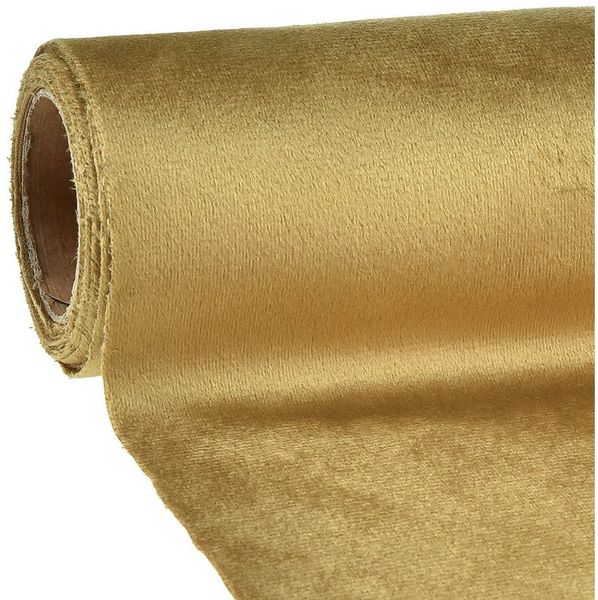 Viana Tischläufer Tischläufer Samt Goldbraun 28x270 cm Tischdeko Hochzeit