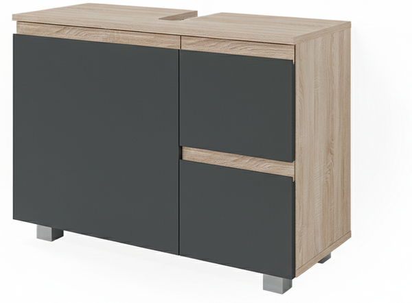 Waschbeckenunterschrank J-Shape Anthrazit 80 x 60.8 cm Vicco