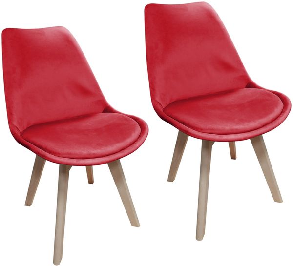 HTI-Living Atlanta Velvet Uni 2er-Set Stuhl