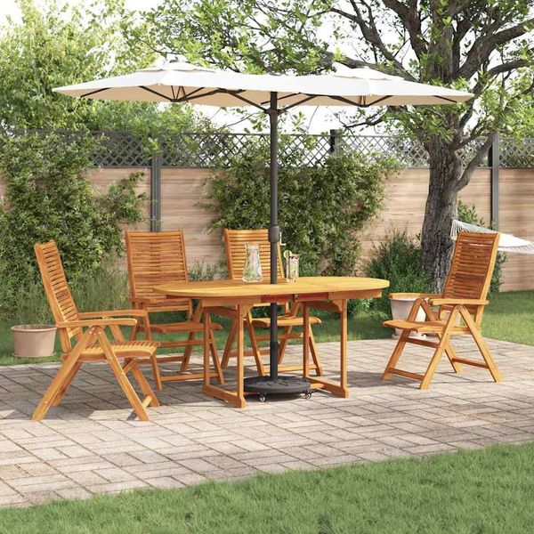 vidaXL Garten Essgruppe 5 pcs Braun Massivholz Akazie 3375718