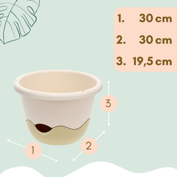 GarPet Blumentopf 2x Blumentopf Hängeampel Blumenampel Kette elfenbein Hängeblumentopf Bild 2