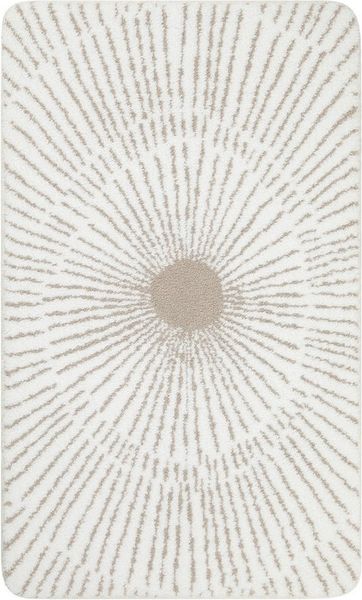 Wecon home Basics Badematte Jasbeer, Höhe 15 mm, Polyester, rechteckig, waschbar, rutschfest, strapazierfähig, pflegeleicht mit Linien Design