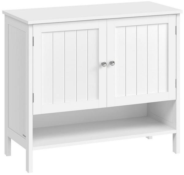 Vasagle Schuhschrank, Schuhregal, Schuhaufbewahrung, moderner Landhausstil, freistehender Schrank mit höhenverstellbaren Ablagen, 35 x 80 x 70 cm, Eingangsbereich, wolkenweiß LBCDE044W01