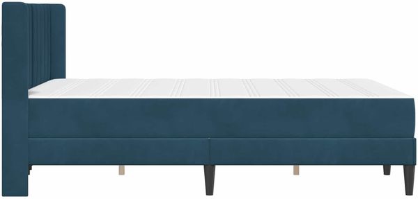 vidaXL Bettgestell mit Matratze mit Kopfteil Blau 160 x 200 cm Samt 3414878 Bild 7