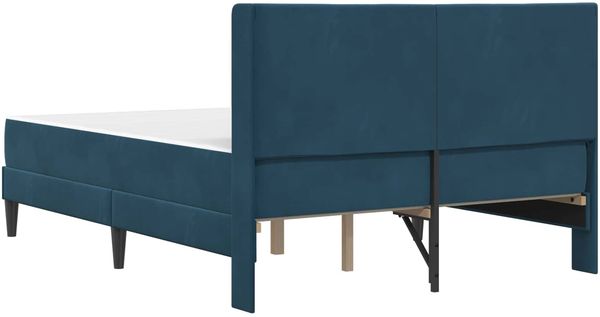 vidaXL Bettgestell mit Matratze mit Kopfteil Blau 160 x 200 cm Samt 3414878 Bild 8