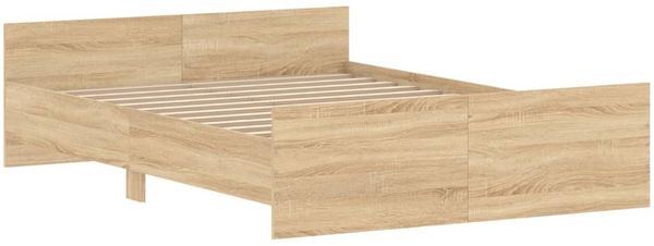 vidaXL Bettgestell mit Kopf- und Fußteil Sonoma-Eiche 140x190 cm 3203784 Bild 4